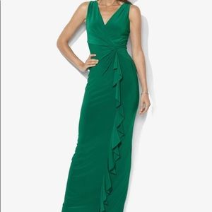 Lauren Ralph Lauren Sleeveless Draped Gown